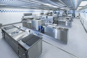 Innenarchitekturfotografie von Küchen. Hotelküche in Plön.