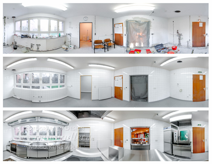 360-Grad-Panoramafotografie zur Darstellung von Immobilien und Bauphasen.